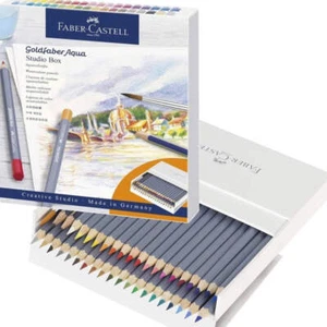 NEW Faber-Castell 40 GoldFaber Aqua Watercolour Colour Pencils + Brush Studio - Picture 1 of 5