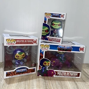 Funko Pop Skeletor Bundle 98, 68 & 39 On Panthor Throne Terror Claws MOTU - Bild 1 von 21