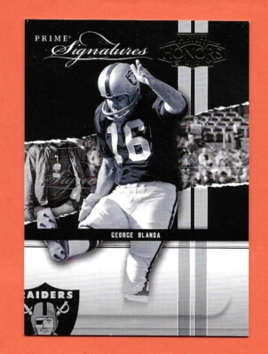 George Blanda Oakland Raiders 2004 Playoff Honors Prime Signatures 170/999 Vegas - Image 1 of 2