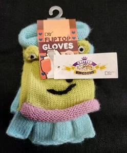 Guanti bambini nuovi Critter Kingdom flip top design rana senza dita - Foto 1 di 6