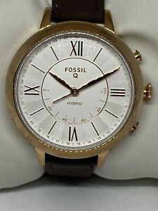 Fossil FTW5030 Women's Brown Leather Analog White Dial Hybrid Smartwatch CM442
