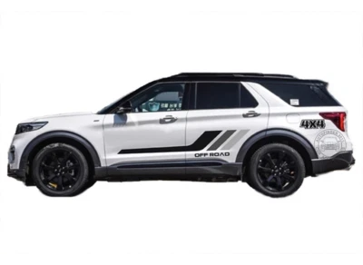 2 PIEZAS Calcomanía Gráfica Adhesiva Coche Para Ford Explorer 4X4 Puerta Lateral Carreras Rayas Foto 1 de 4