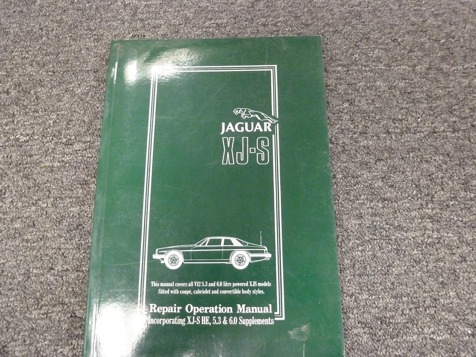 Jaguar XJS 1989 1990 1991 1992 cupé descapotable convertible manual de reparación de servicio Foto 1 de 1