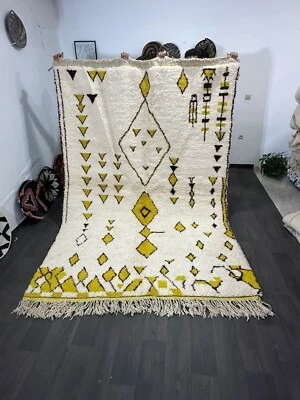 Alfombra naranja marroquí hecha a mano, auténtica alfombra marroquí Foto 1 de 4