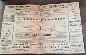 1901 Coronet Theatre programme Kate Rorke A fool`s Paradise Sydney Grundy - Picture 1 of 7