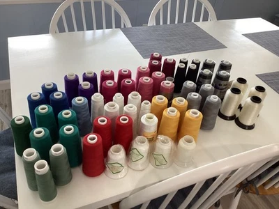 NEW & Used Maxi-Lock & Sure Lock Serger Thread Spools Various Colors Lot Of 62!! - Image 1 of 4