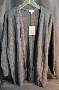 Neu mit Etikett Knox Damen-Cardigan rosa grau anthrazit vorne offen mittellang Pullover Lrg - Bild 1 von 10