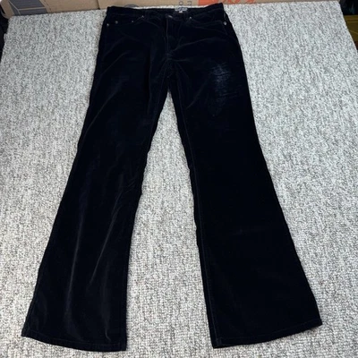 Polo Jeans Ralph Lauren 女式 4 28x30 黑色天鹅绒裤子口袋黑色 - 阅读 — 第 1/4 张图片