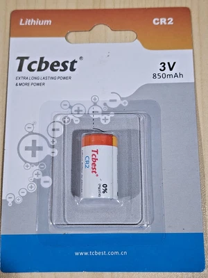 2 x New CR2 3v lithium battery 850mAh Tcbest extra long lasting power camera - Image 1 of 4