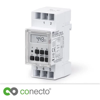 Digitale Zeitschaltuhr für Hutschiene Sicherungskasten Schalttafel Einbau 3600W - Bild 1 von 4