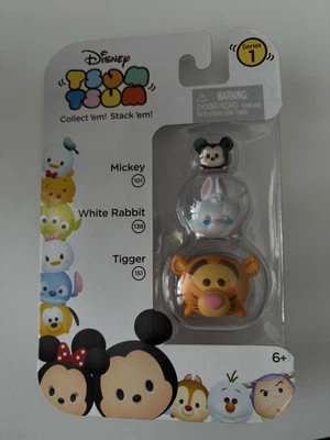 Disney Tsum Tsum Series 1 Tigger 151 White Rabbit 138 Mickey Stackable 3 Pack - Image 1 of 3