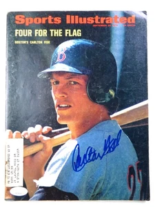 Carlton Fisk Autographed Magazine Sports Illustrated 1971 Red Sox JSA AG39576 - Picture 1 of 4