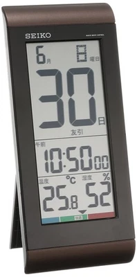 Seiko Clock SQ431B, a digital radio-controlled table clock, alarm clock, - Image 1 of 4