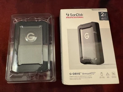 *Read* SanDisk Professional G-DRIVE ArmorATD 2TB External USB-C Portable Drive - Image 1 of 4