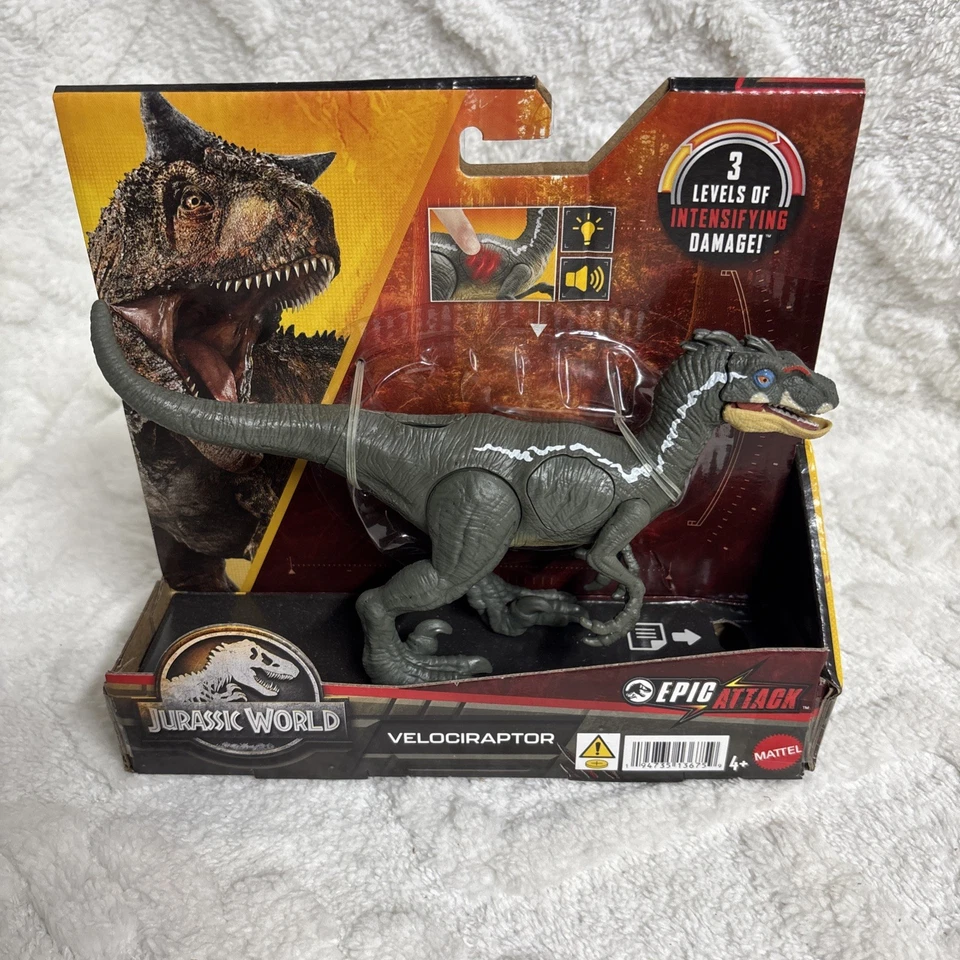 Мир Юрского периода Эпическая Атака Усиление Повреждений ВЕЛОЦИРАПТОР Mattel 2022 НОВЫЙ - Изображение 1 из 4