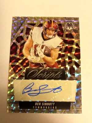 2025 Mosaic Prizm NIL Scripts autograph Ben Sinnott SCR-BST Washington Commander - Image 1 of 2