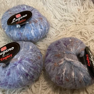 Lugano Copley Three Skeins Of Yarn Mohair Blend, Made In Italy - Picture 1 of 4