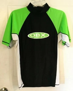 Boys Sunspecs swim shirt size Large, OBX, Outer Banx NC, Green Black -846 - Picture 1 of 6