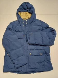 GAP Jacket Women Large Puffer Blue Full Zip Hood Winter Coat - Picture 1 of 18
