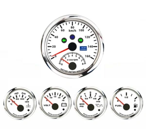 W PRO 5 calibre conjunto 85 mm velocímetro GPS 160 KMH señal de giro haz alto - Imagen 1 de 15