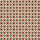 1:12th Red And Grey Geometric Design Tile Sheet With White Grout