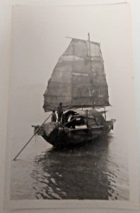 c1950s Hong Kong Junk RPPC close up unbenutzt China - Bild 1 von 2