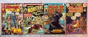 Horror Comic Lot 1970's Where Monsters Dwell #37 Black Magic #7 Dead Of Night #9 - Picture 1 of 15