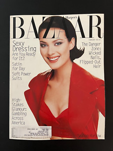 HARPER'S BAZAAR Magazine SHALOM HARLOW February 1995 Fashion Vintage Ads