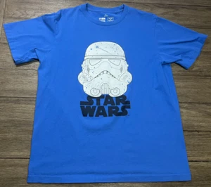 UNIQLO Star Wars T Shirt Royal Blue Stormtrooper Helmet Size 2XL Jun Takahashi - Picture 1 of 6