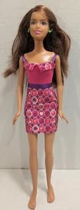 Barbie Fashion Doll Mattel 2005 Long Brunette Hair One-piece Dress - Picture 1 of 9