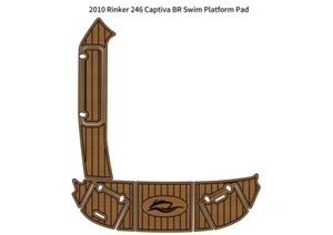 2010 Rinker 246 Captiva BR Swim Platform Boat EVA Foam Teak Deck Floor Pad Mat - Picture 1 of 24