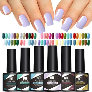 6 Colors Non Toxic Nail Polish Semi Permanent Manicure Nail Gel Women's Gifts - Picture 1 of 21