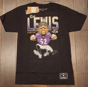 Mitchell & Ness Ray Lewis Baltimore Ravens Caricatures T-Shirt Men's Small - Picture 1 of 3