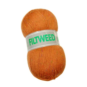 Filtweed Jumbo Aran Gossamer filato matassa maculata misto lana marrone rustico (687yds) - Foto 1 di 4