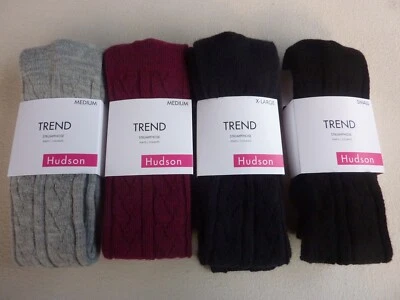 HUDSON Damen Strickstrumpfhose Zopfmuster 26% Wolle XS S M L XL Strumpfhosen - Bild 1 von 3