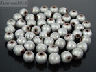 Vente en gros perles rondes en vrac pierres précieuses naturelles mates givrées 4 mm 6 mm 8 mm 10 mm 12 mm