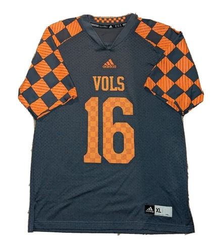 Adidas Tennessee Volunteers Manning #16 Jersey Youth XL Checkered Gray Orange Cover