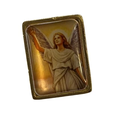 Prendedor Solapa Nuestra Señora de las Nieves Madre María Christian Firmado Illinois Foto 1 de 3