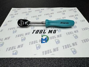 Snap-on Tools USA NEW TEAL 1/4" Drive Hard Grip Long Fixed Head Ratchet THLD72 - Picture 1 of 13