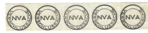 5-er Streifen Siegelmarke / Verschlußmarke der NVA für VVS Dokumente - Bild 1 von 2