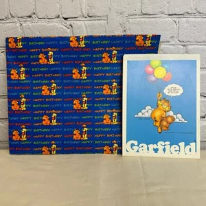 Garfield Schreibwaren Notizblock und Geschenkpapier Konvolut 70er Jahre Vintage - Bild 1 von 7