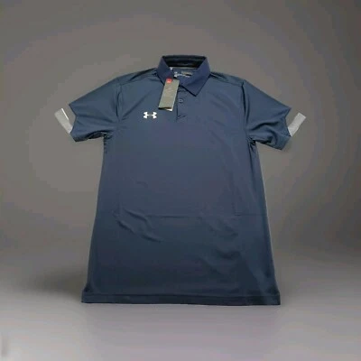 Novo Under Armour Polo de Golfe Marinha Heat Gear Trophy Masculino UPF 30 Vários Tamanhos - Imagem 1 de 4