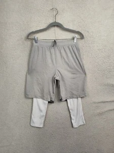 Old Navy Boys Shorts Large Gray Polyester Drawstring Built In Leggings Active - Picture 1 of 21