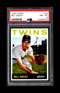 1964 Topps #156 BILL DAILEY Minnesota Twins PSA 8 NM-MT HIGH END!