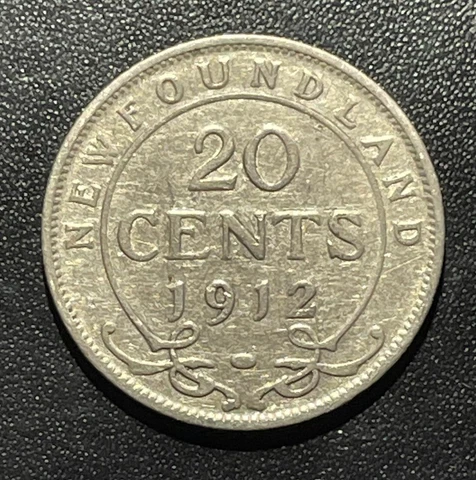 Canada (Newfoundland) 1912 20 Cents Silver Coin Cover