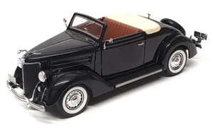 Welly 1/18 Scale Diecast 29623F - 1936 Ford Deluxe Cabriolet - Black - Picture 1 of 6