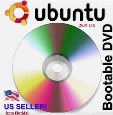 Ubuntu 24.10 Latest Release Live/Installation DVD - 64-Bit Linux OS - SALE - Image 1 of 4