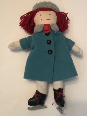 Vintage 1990 Eden 15” Madeline Plush Doll Toy with Ice Skating Outfit - Image 1 of 4