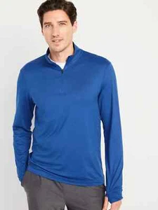 Old Navy Cloud 94 Soft Quarter Zip Pullover Mens L Blue Lightweight NEW - Picture 1 of 8