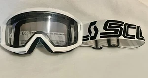 Scott Primal White/Black Clear Lens MX Goggles Adult. CR YZ KX RM KTM - Picture 1 of 1